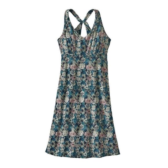 Patagonia Magnolia Spring Dress in Furnai Floral Neo Navy Sz S Sleeveless Knit - Picture 1 of 11